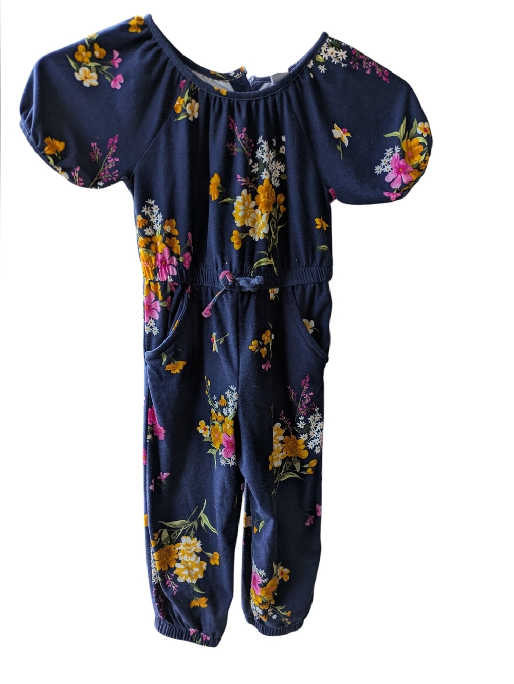 🌞4/20$ Old Navy Navy Floral Girls Jumpsuit